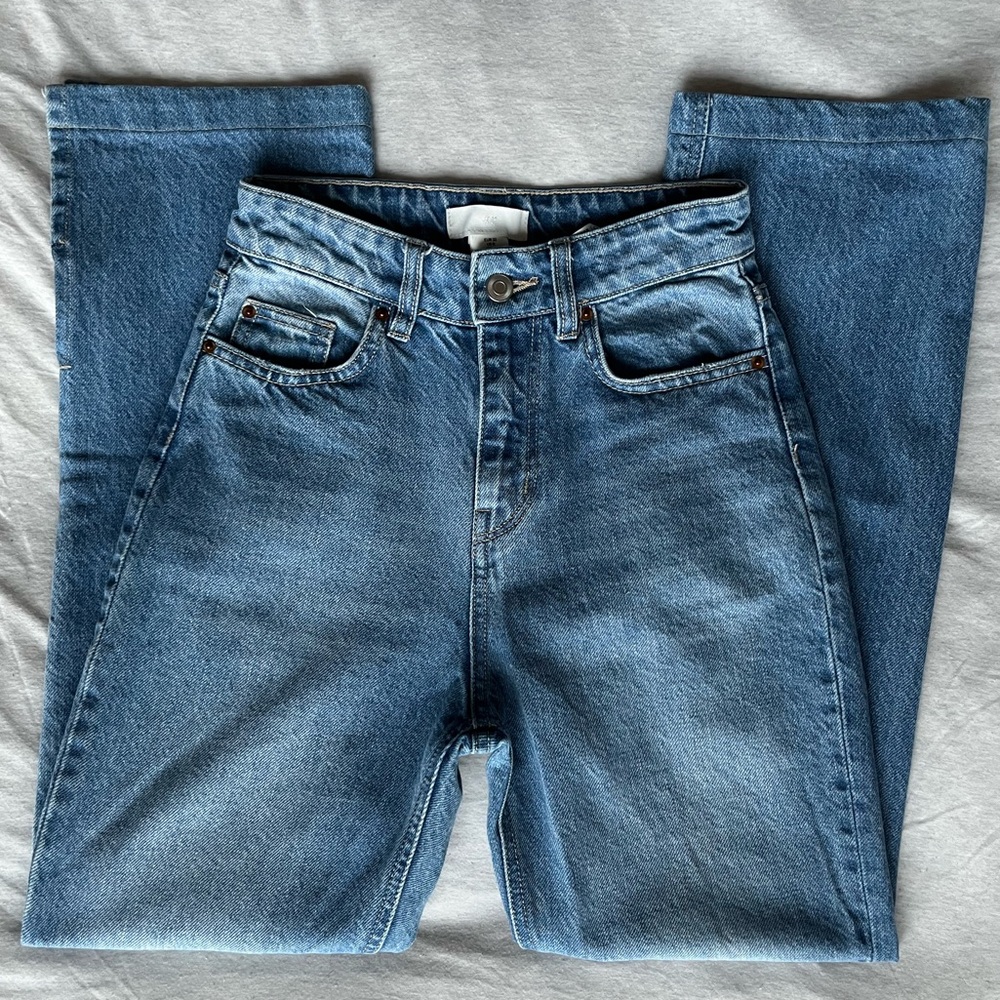 H&M Straight High Split Jeans - Picture 3 of 16